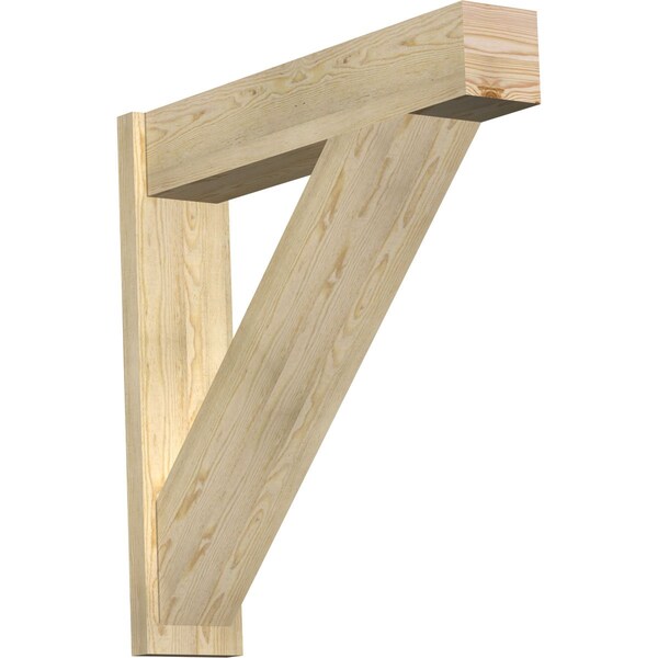 Ekena Millwork Traditional Block Rough Sawn Outlooker, Douglas Fir, 8"W x 38"D x 38"H OUT08X38X38TRA05RDF - main